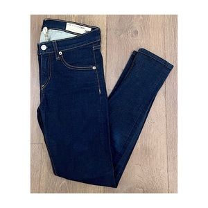 rag & bone | high rise skinny jeans in clean indigo